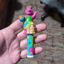 Super Rare Vintage Barney Lip Balm Holder! With the original chapstick.