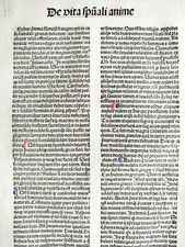 Original Inkunabel Blatt Gerson Opera (F) - 1488