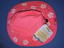 Sun Protection Zone Kids Summer Safari Hat Hot Pink Flowers New