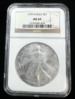 1999 $1 American Eagle NGC MS69 1 oz .999 Fine Silver US Bullion Coin