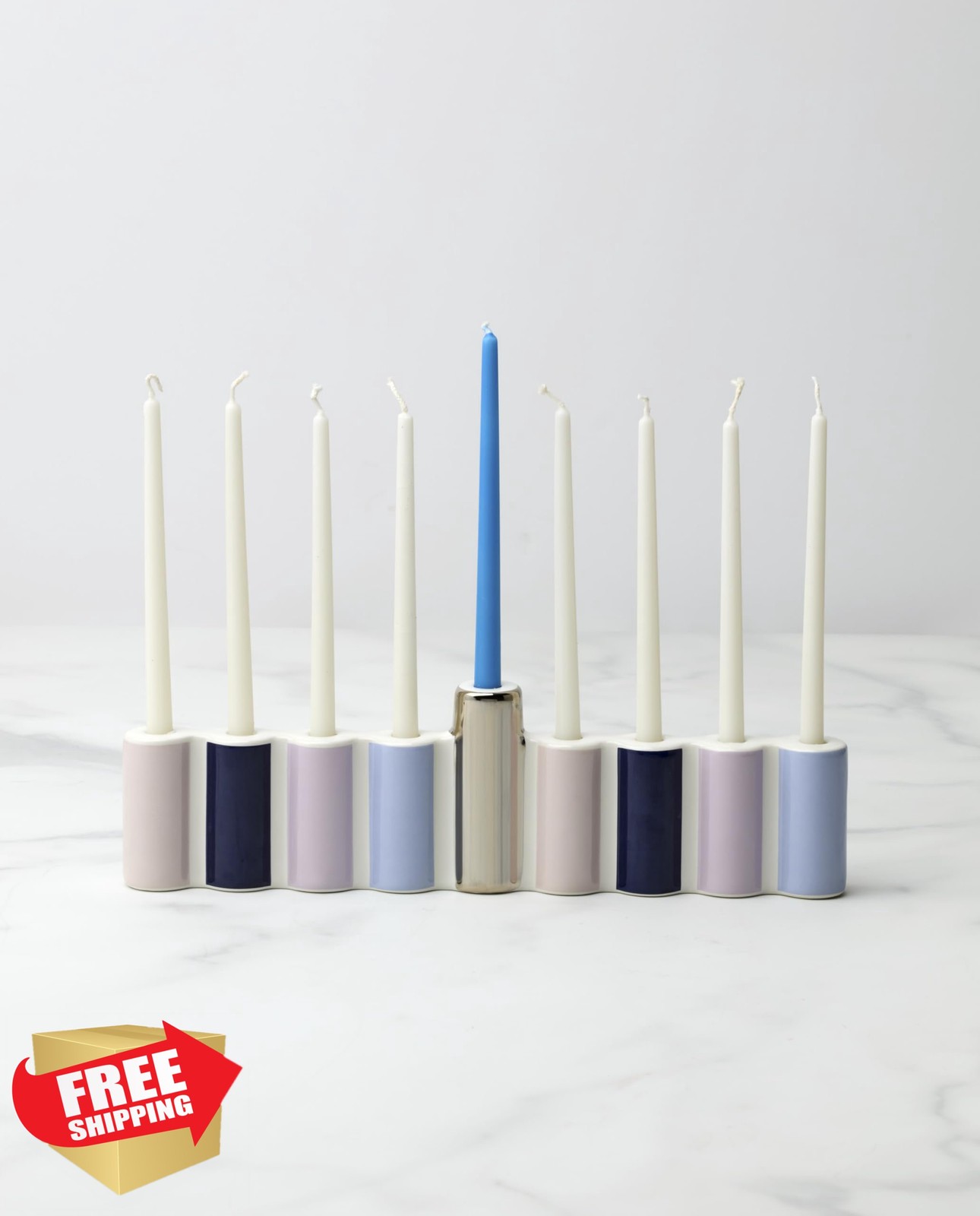 Kate Spade Oak Street Menorah Hanukkah Decor Candlestick