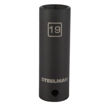 STEELMAN 19mm 1/2-Inch Drive Thin Wall Deep Impact Socket, 60007