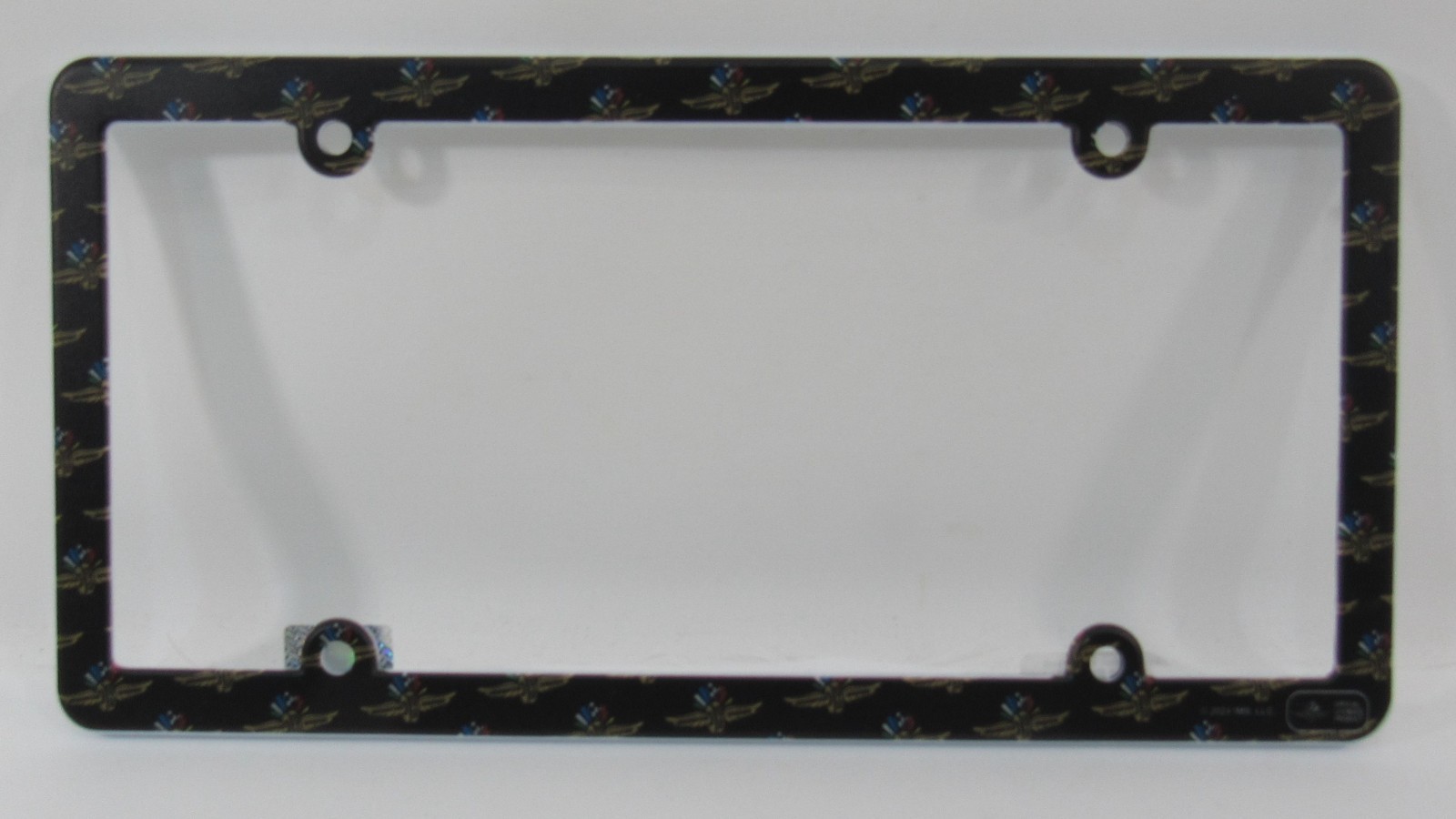 Indianapolis Motor Speedway Plastic License Plate Frame IMS W,W&F All Over Print