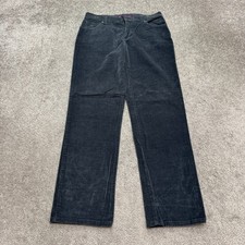 Gloria Vanderbilt Amanda Corduroy Straight Leg Pants Womens 6 Short Nay Blue