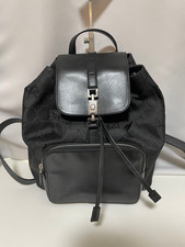 GUCCI GG Jackie Zaino Nero Nylon Pelle Turnlock USATO