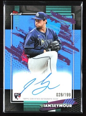 Ian Seymour #/199 Autographs Sky Blue Refractors #FA-IS 2026 Finest Auto Rays