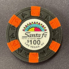 Nice! Santa Fe Las Vegas Nevada $100 casino chip 1991 obsolete gaming poker