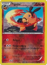 Pignite - 25/149 - Pokemon Boundaries Crossed Black White Reverse Holo Card MP