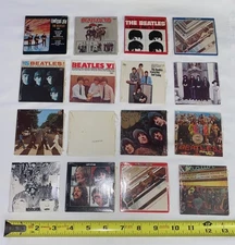 1982 The Beatles Chu-Bops Mini 3x3 Album covers Complete Bubblegum Set 16 shrink