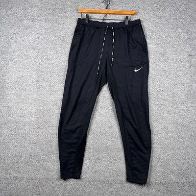 Nike Phenom Elite Knit Running Pants Mens Medium Black Jogger Stretch CU5504-010