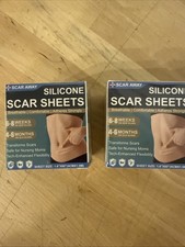   Silicone Scar Sheets   Scar Treatment Pads for Face  Body, Skin Care 2 Packs