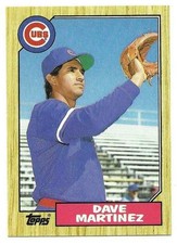 DAVE MARTINEZ 1987 TOPPS TRADED ROOKIE CARD MINT CONDITION. rookie card picture