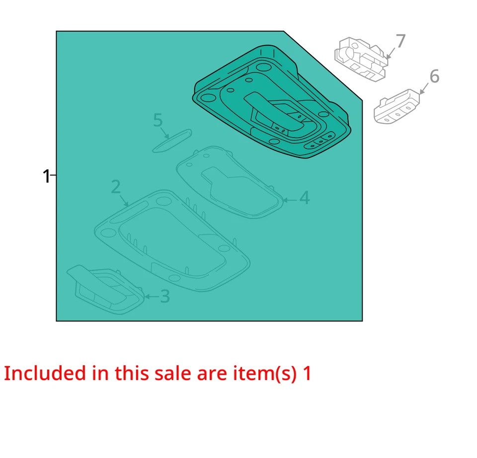 Consola central superior delantera usada se adapta a: Audi Q7 2018 techo delantero grado superior A Foto 4 de 4