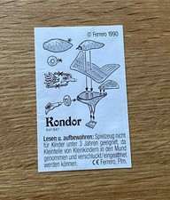 BPZ Beipackzettel - Kondor Bunte Vogelwelt 1990