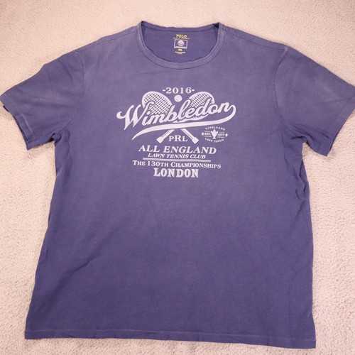 Ralph Lauren Polo Wimbledon 2016 Navy Blue T-Shirt Mens XXL - Picture 2 of 6