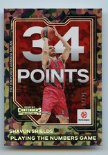 2025-26 Contenders EuroLeague Shavon Shields, EA7 Armani Numbers Game /25