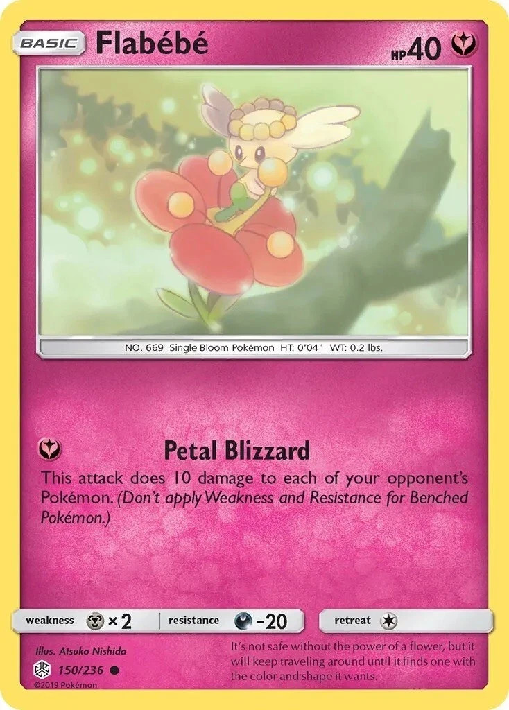 Pokemon FLABEBE Sun & Moon Cosmic Eclipse 150/236 NM/Mint PACK FRESH