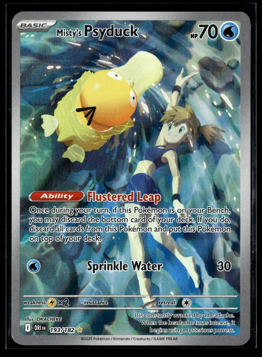 Misty's Psyduck 193/182 Illustration Rare Destined Rivals Pokemon