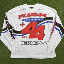 Limited Silverstone Lewis Hamilton White AOP Formula 1 Plus + 44 Long Sleeve