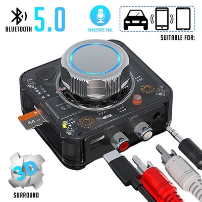 Bluetooth 5.0 Transmitter Empfänger 3.5mm AUX Cinch Buchse Hifi Audio Adapter