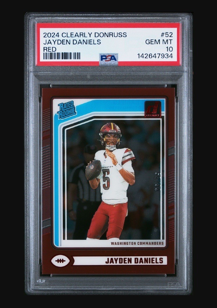 Jayden Daniels Panini Clearly Donruss #52 Red