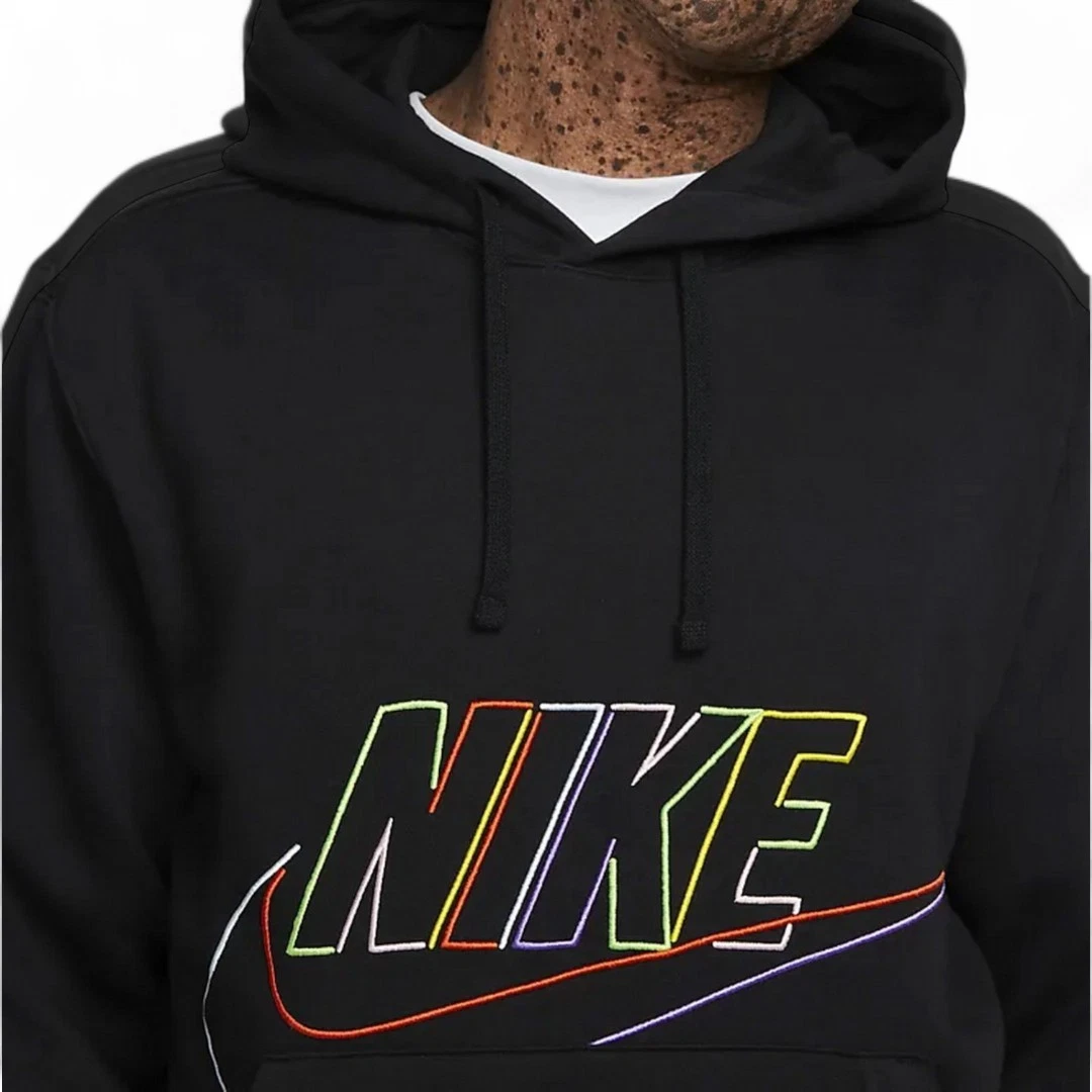 VALENTINO Nike Air Futura 2 PC Felpa Uomo Taglia 2XL Pile Tuta Spellout Cucita