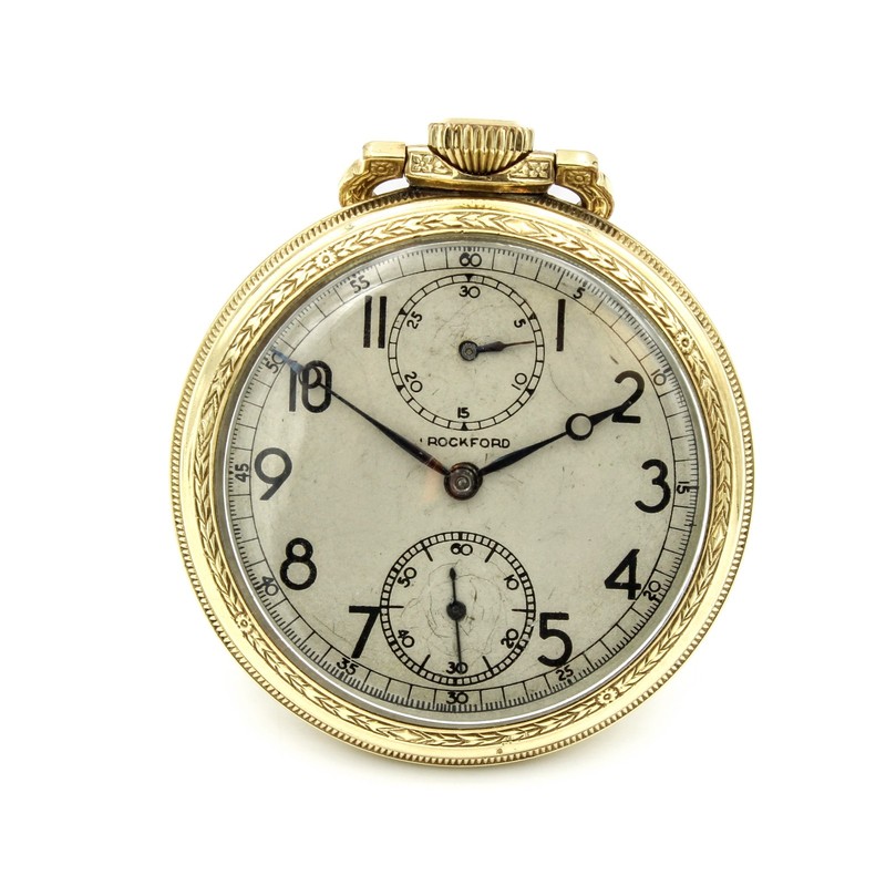 1911 Rockford 50mm 16s 21j Manual Railroad Grade Subdial Pocket Watch #WB5346-2