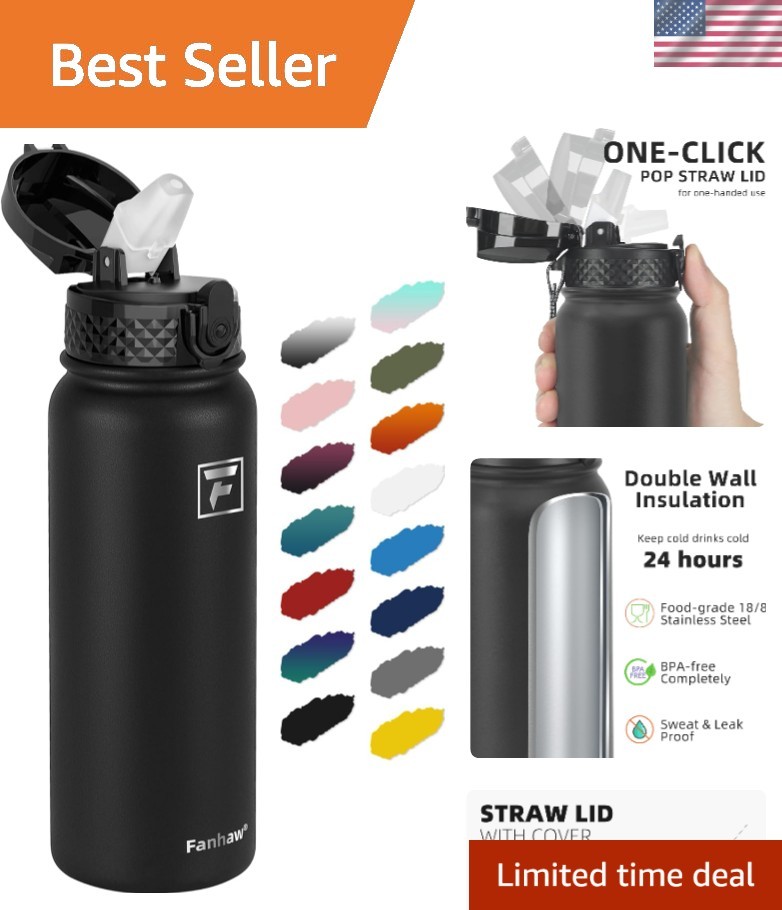 With Straw Lid - Perfect For Kids & Adults