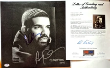DRAKE SIGNED AUTOGRAPH SCORPION ALBUM AUBREY GRAHAM OVOXO PSA LOA AUTO GRADE 10