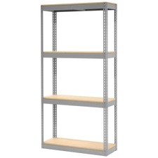 Record Storage Rack Without Boxes 42"W x 15"D x 84"H Gray