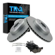 Trq Brake Pad Rotor Kit Semi-Metallic Compatible 2013 Bmw 328I