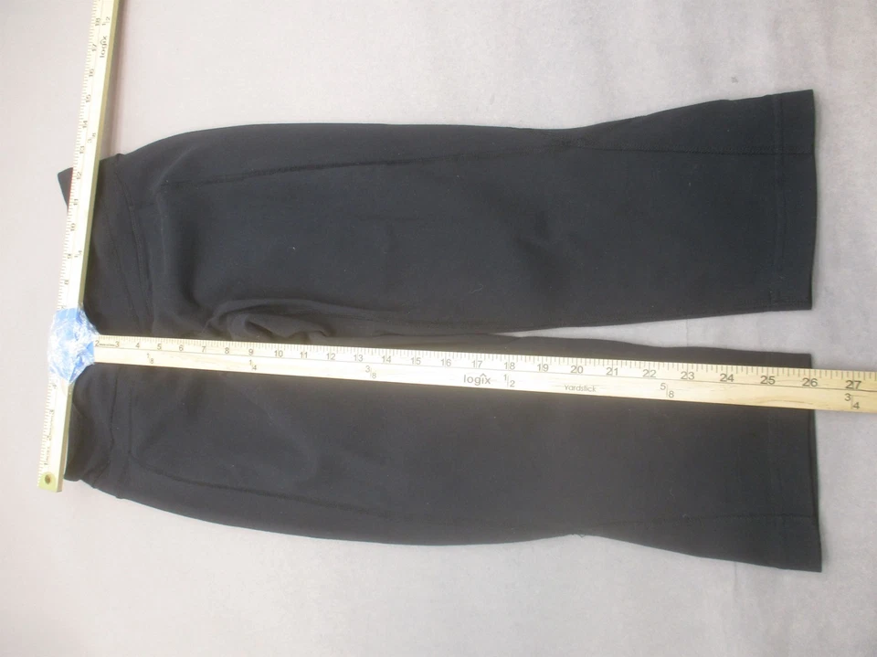 Lucy Size L Womens Black Pull On Stretch Activewear Sports Capri Pants 688 - Image 2 of 4