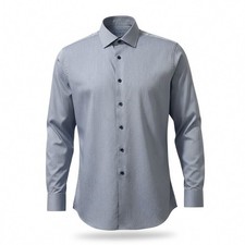 Charles Tyrwhitt Dress Shirt Mens 17/35 Blue Slim Fit Long Sleeve 100 Cotton