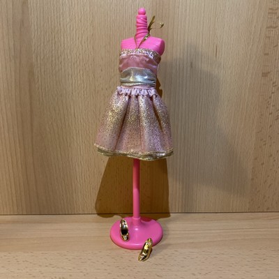 Fashionista Barbie Pink & Gold, Sparkly Dress with Gold Shoes | eBay