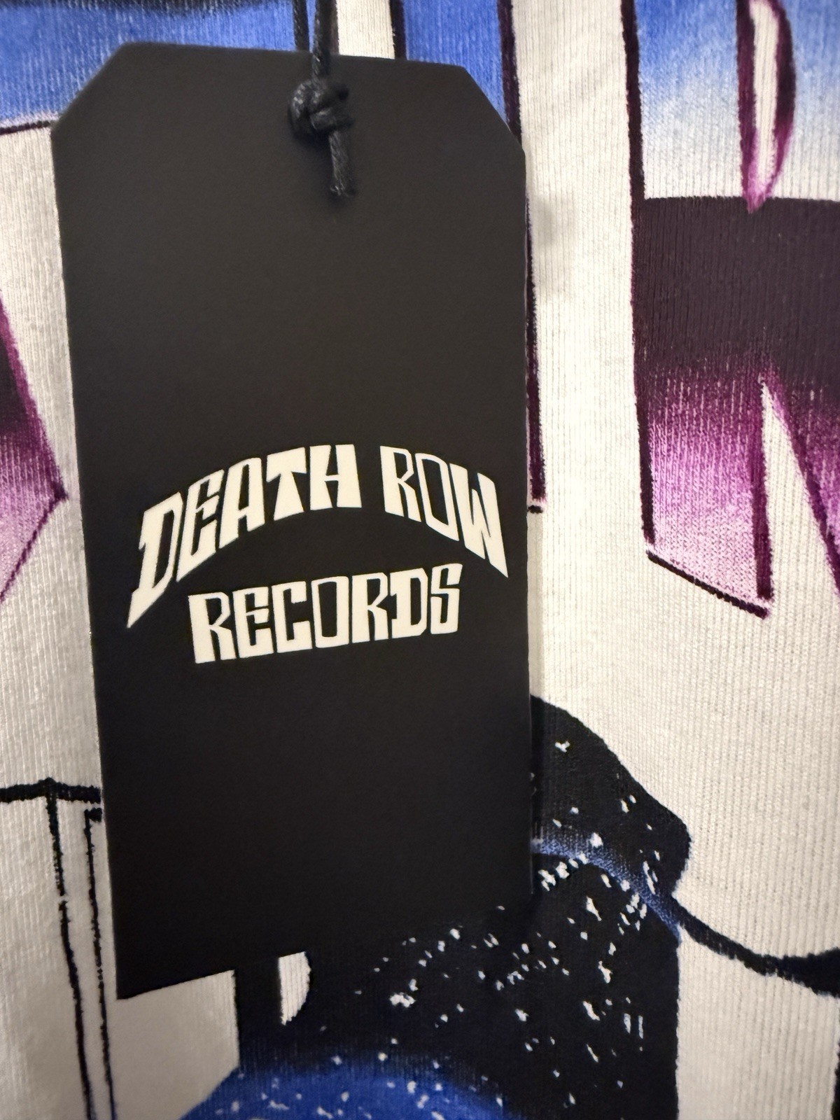 FILA T shirt Death Row Records adulto 3XL manica corta bianca maglietta rap hip hop