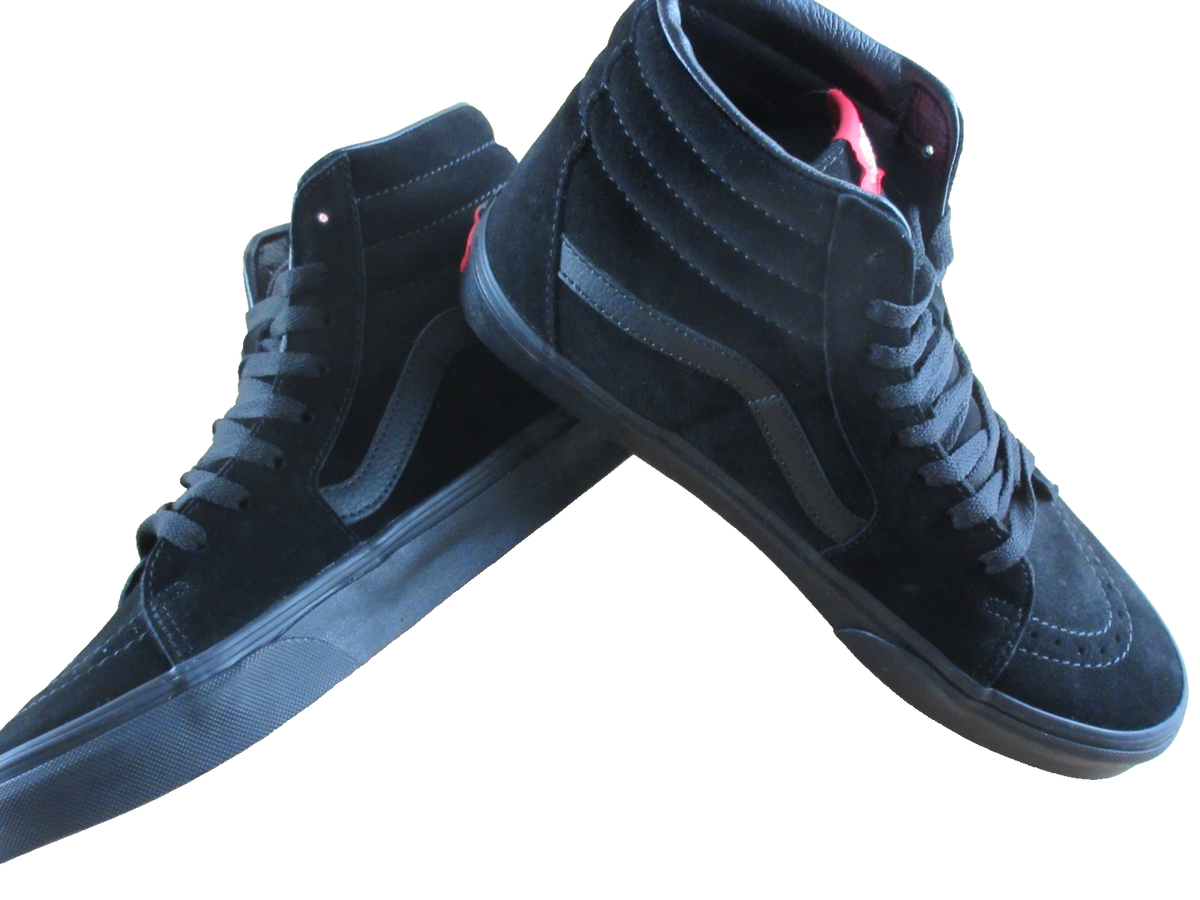 Vans Men\'s Sk8-Hi All Black Striped Classic Suede Skate shoes Sizes NIB $_57.JPG?set_id=880000500F main image 4