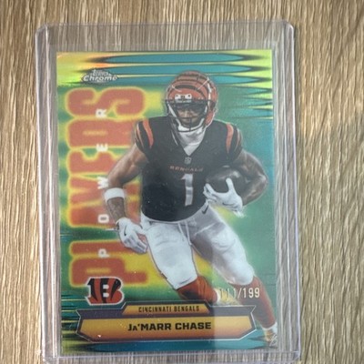 Topps 2025 Chrome Power Players Ja'Marr Chase PP-21 Aqua Refractor /199