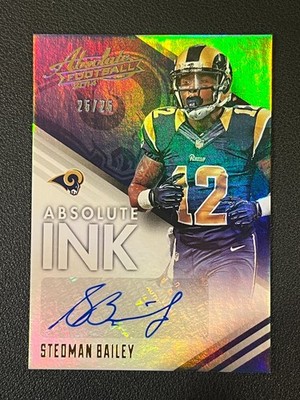 Stedman Bailey 2014 Panini Absolute Football Auto Ink /25 Spectrum Rams 