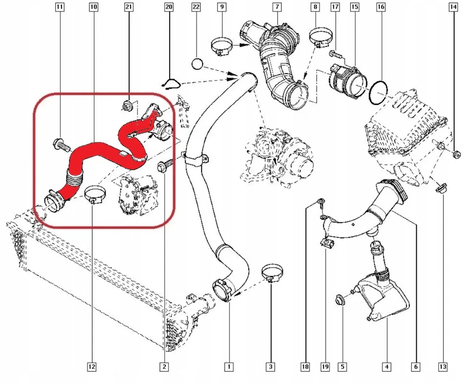 Genuine AG® Turbo Hose for Renault Espace IV (JK0/1) 2.0 dCi 8200672558 - Image 3 of 3