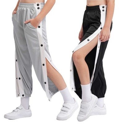 Girls Boys With Side Snap Buttons Sweatpants Jogging Pants Sweatpants Sportwear 