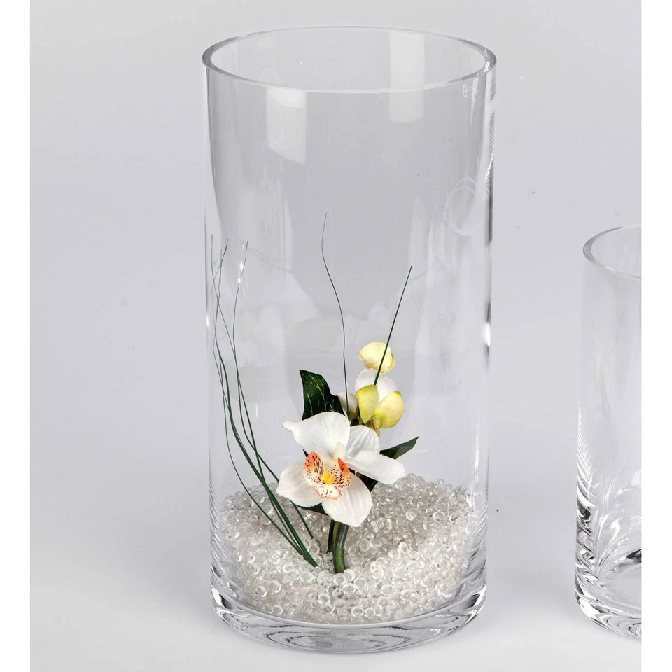 Kristallglasvase CYLI zylindrisch rund H. 30cm D. 15cm Glas Formano WA