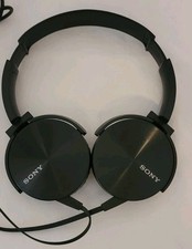 Sony MDR-XB450 Extra Bass On-Ear Headphones Black Wired Over-Ear Stereo Tested