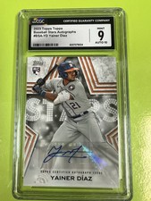 ‘23 Topps Series 2-Baseball Stars Auto Yainer Diaz (AU, RC)  CGC mint 9/10