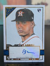 BRYAN ABREU 2020 TOPPS RC BASEBALL CARD #96 ROOKIE CARD AUTOGRAPHED #50/50