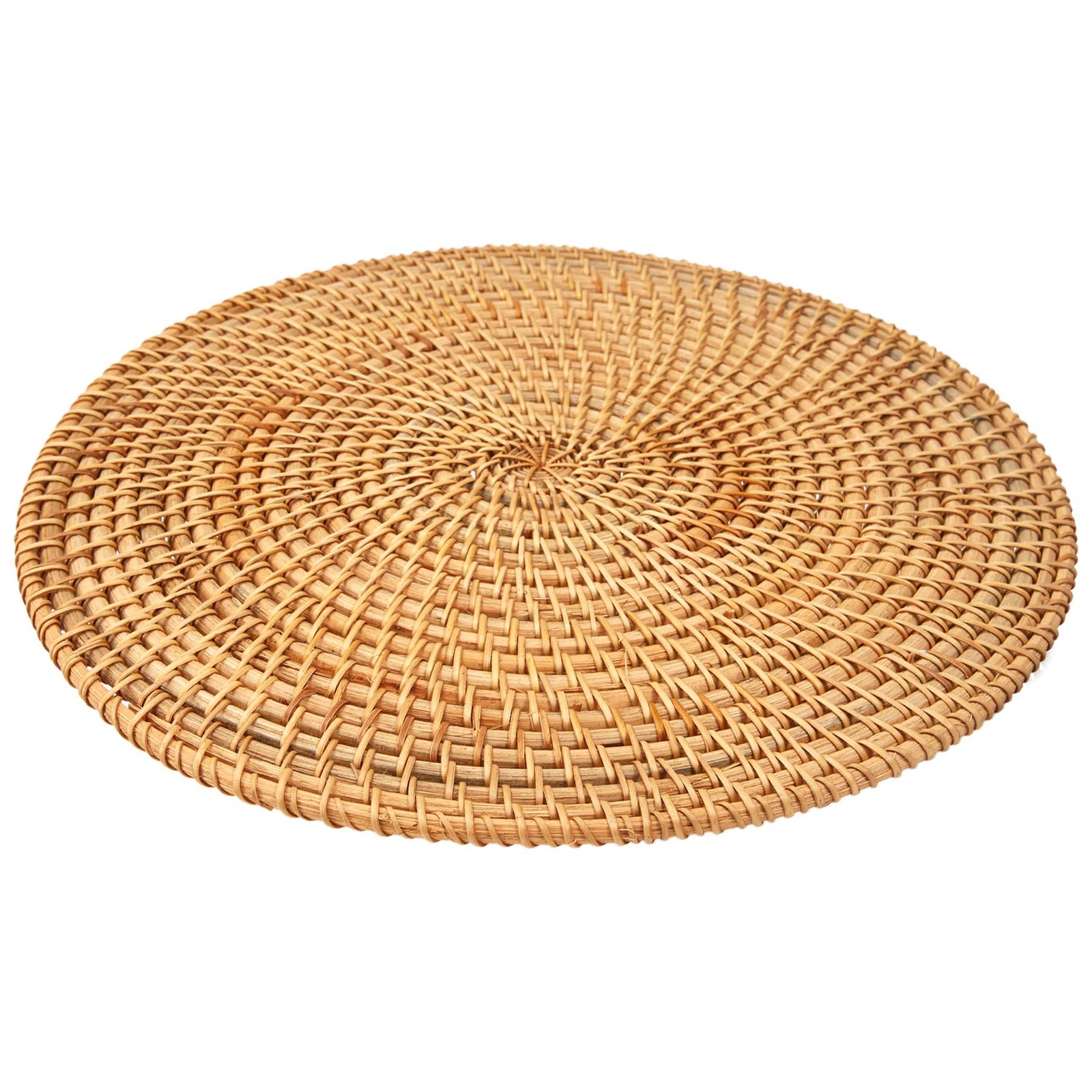 Handwoven Rattan Placemats,Round Wicker Table Mats, Natural Woven Placemats2775
