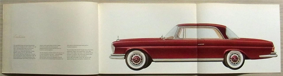 MERCEDES BENZ 220 SE COUPE Sales Brochure 1961 #P2141 e 361 - Image 2 of 4