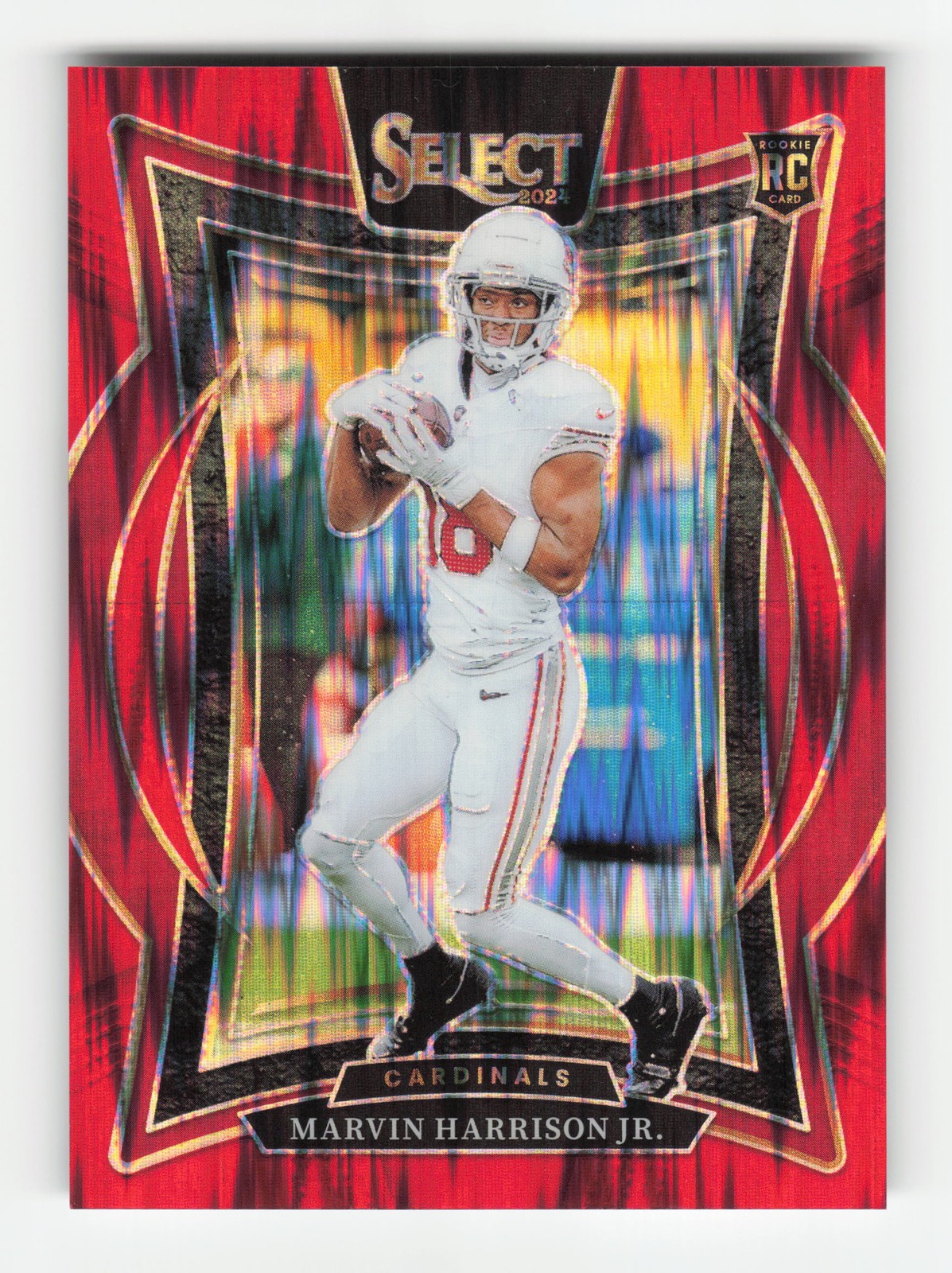 2024 Panini Select #28 Marvin Harrison Jr. Red Prizm Shock #/249