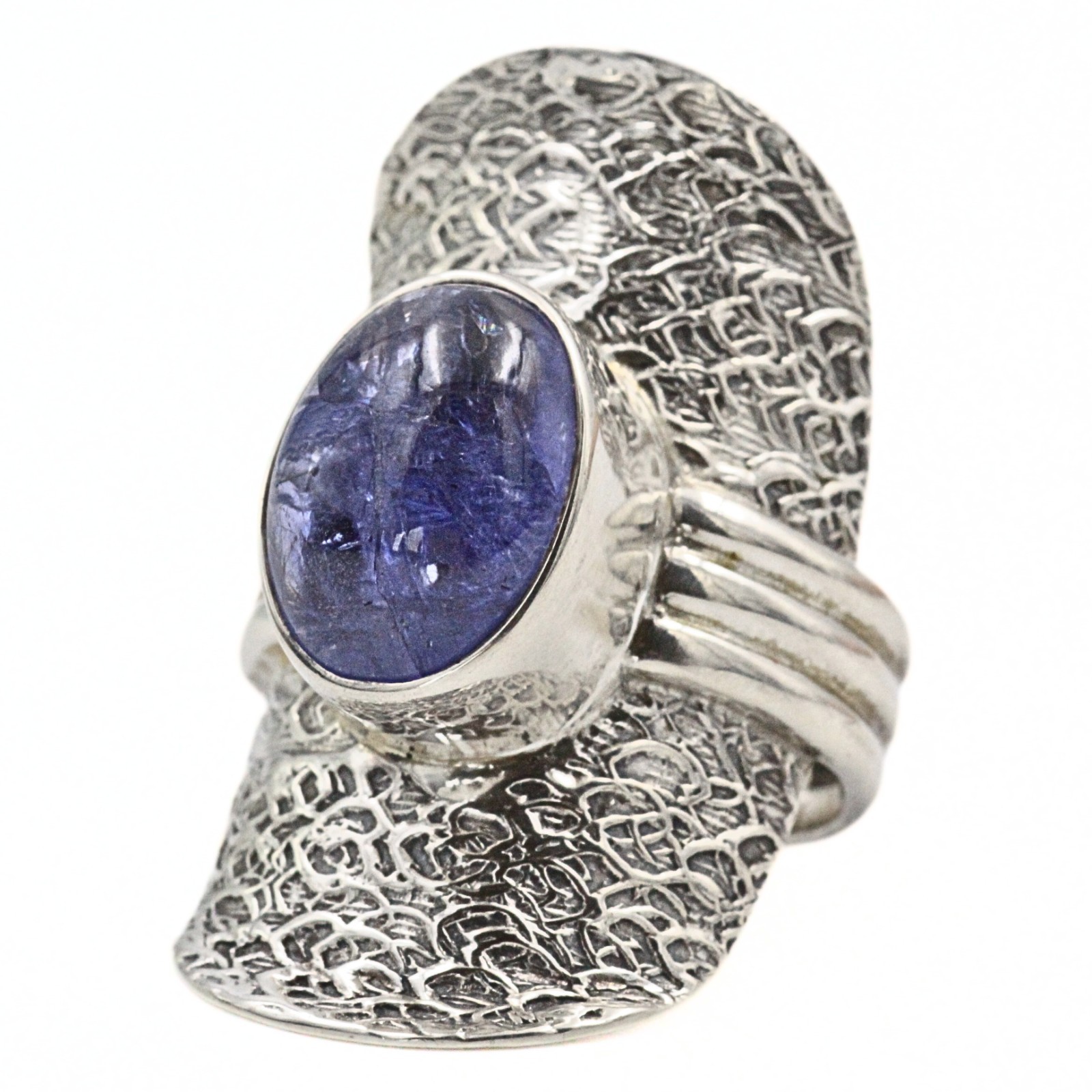 Statement Signed Sterling Silver Lavander Tourmal… - image 1