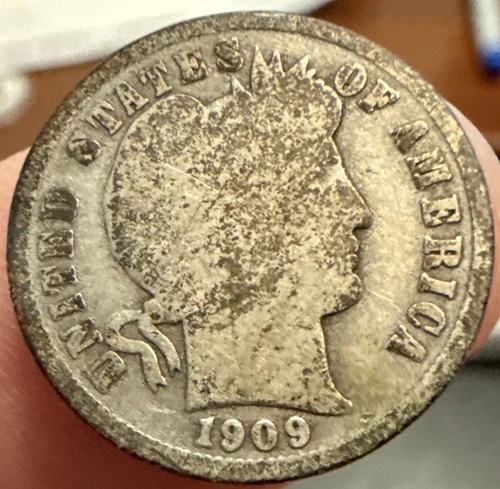 1909-S Barber Dime - Better Date San Francisco Mint - Estate Coin -Free Shipping