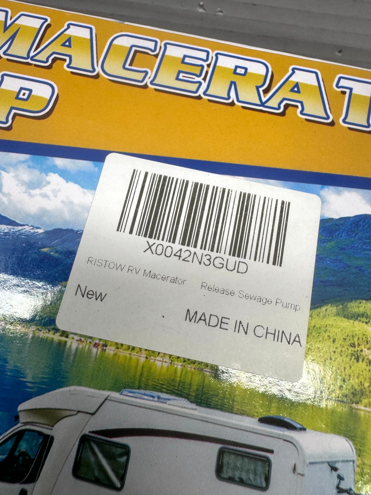 Ristow DPHC-F4500-02 RV Macerator Sewage Pump Self-Priming 12V 1A 45LPM/12GPM
